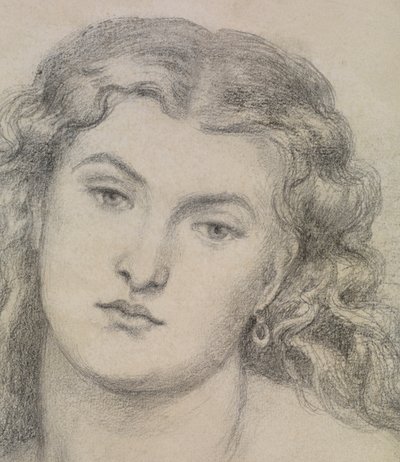 Studie für "Venus Verticordia" von Dante Gabriel Charles Rossetti