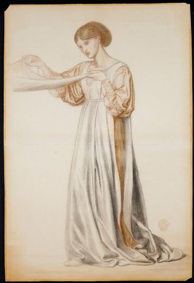 Studie für einen Sargträger in "Dantes Traum", 1873 von Dante Gabriel Charles Rossetti