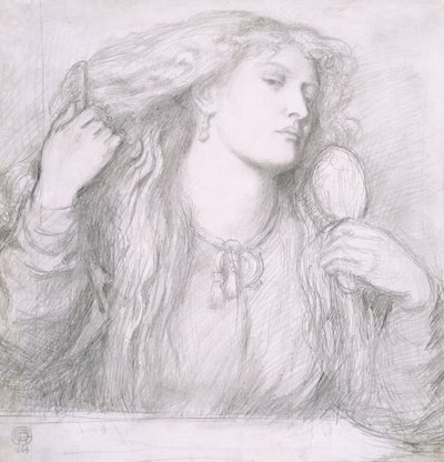 Frau kämmt ihr Haar, Fanny Cornforth von Dante Gabriel Charles Rossetti
