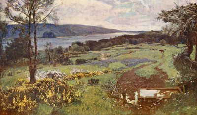 Der Clyde, zeigt Dumbarton Rock von David (after) Murray