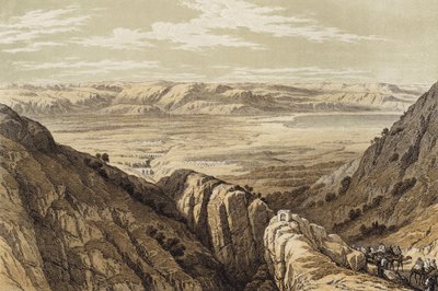 Abstieg ins Jordantal (Farblithografie) von David (after) Roberts