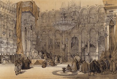 Griechische Kirche des Heiligen Grabes (Farblithografie) von David (after) Roberts