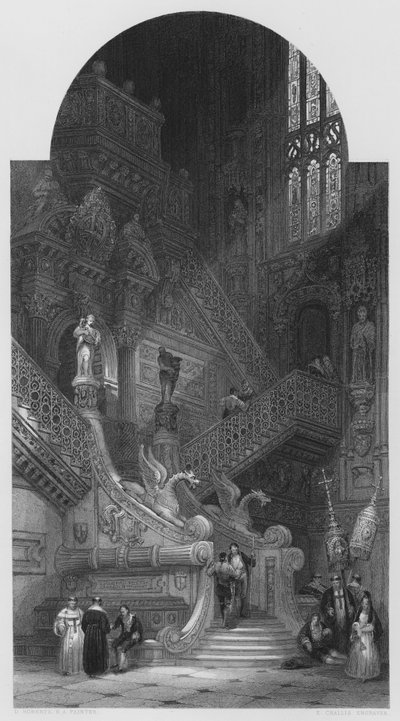 Innenraum der Kathedrale von Burgos, nach dem Bild in der Vernon-Galerie von David (after) Roberts