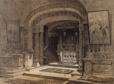 Schrein der Verkündigung, Nazareth von David (after) Roberts