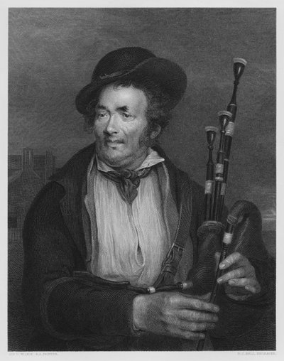 Der Dudelsackspieler, nach dem Bild in der Vernon-Galerie (Stich) von David (after) Wilkie