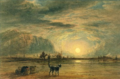 Strandszene - Sonnenaufgang, ca. 1820 von David (attr. to) Cox