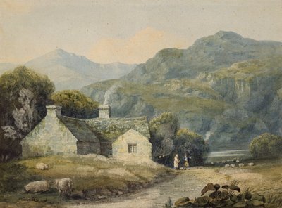 Ein Bauernhaus in Llanberis, Nordwales von David Cox