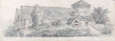 Llanfair Church, Nordwales für A Treatise on Landscape Painting and Effect in Water Colours von David Cox