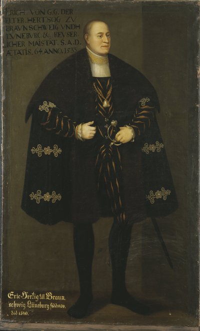 Herzog Erich I. von Braunschweig-Lüneburg (1470-1540) (Porträt) von David Frumerie