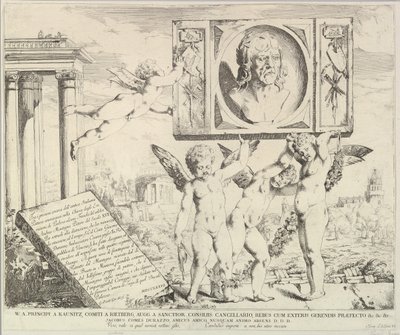 Titelseite: Hommage an Mantegna, aus Die Geschichte der Heiligen Jakob und Christophorus im Ere von David Giovanni