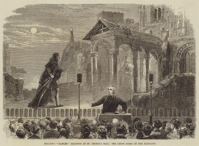 Bellews Hamlet-Lesungen in der St. Georges Hall, die Geisterszene auf den Wällen von David Henry Friston