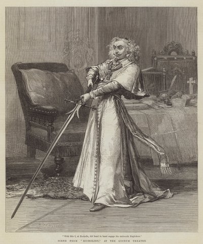 Szene aus Richelieu, im Lyceum Theatre von David Henry Friston