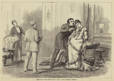 Szene aus Der große Scheidungsfall, im Criterion Theatre von David Henry Friston