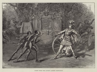 Szene aus der Covent Garden Pantomime von David Henry Friston