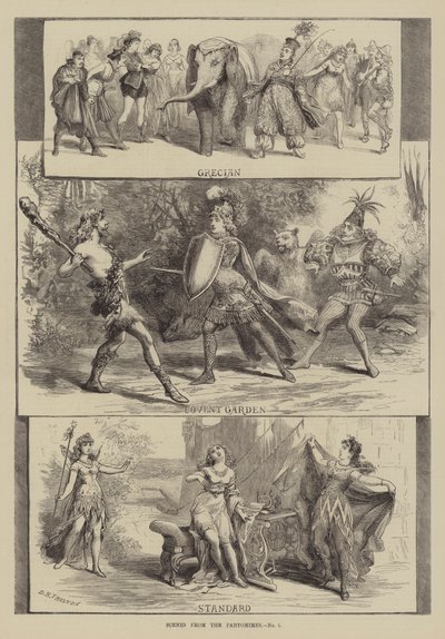 Szenen aus den Pantomimen von David Henry Friston