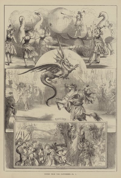 Szenen aus den Pantomimen von David Henry Friston