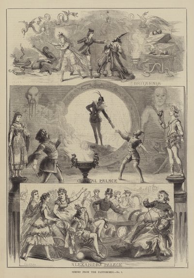 Szenen aus den Pantomimen von David Henry Friston