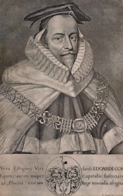 Sir Edward Coke, englischer Anwalt, Schriftsteller und Politiker von David Loggan