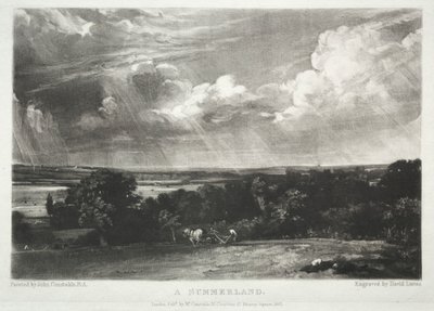 Verschiedene Landschaftsmotive, charakteristisch für englische Szenerien aus Bildern von John Constable, R.A.: Ein Sommerland von David Lucas