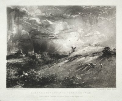 Verschiedene Landschaftsmotive, charakteristisch für englische Szenerien aus Bildern von John Constable, R.A.: Sommernachmittag - nach einem Schauer von David Lucas