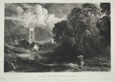 Verschiedene Landschaftsmotive, charakteristisch für englische Szenerien aus Bildern von John Constable, R.A.: Stoke by Neyland, Suffolk von David Lucas