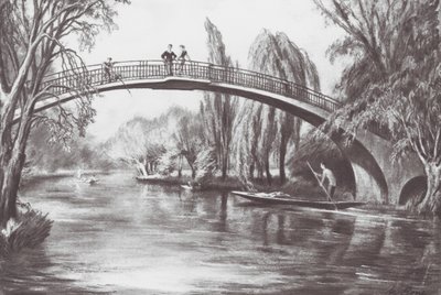 Oxford: Fußgängerbrücke über den Cherwell von David Muirhead (after) Bone