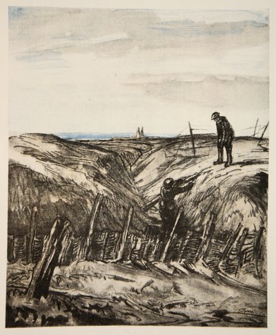 Eine zerstörte Schützengraben, Illustration aus 