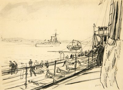 Vom Achterdeck eines Schlachtschiffs, Illustration aus 