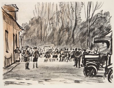 Schottische Dudelsackspieler, Illustration aus 