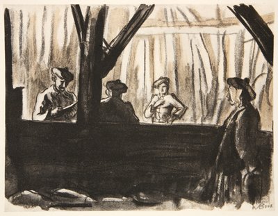 Schottische Soldaten in einer französischen Scheune, Illustration aus 