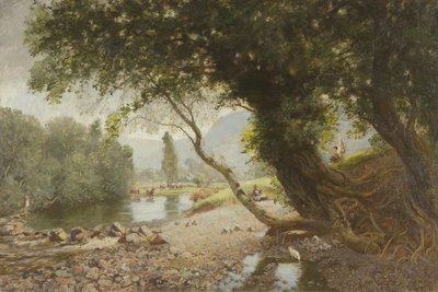 Der Efeu, die Eiche und der schöne Birkenbaum, Bettws-y-Coed von David Murray