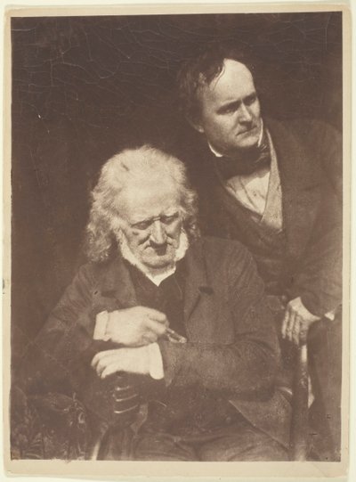 Porträt von zwei Männern John Henning und Alexander Handyside Ritchie, ca. 1845, gedruckt 1890-1900. Schöpfer: David Octavius Hill, Robert Adamson, Hill & Adamson von Hill and Adamson