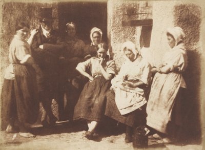 Tür eines Newhaven-Pilotenhauses, 1845 von David Octavius Hill, Robert Adamson