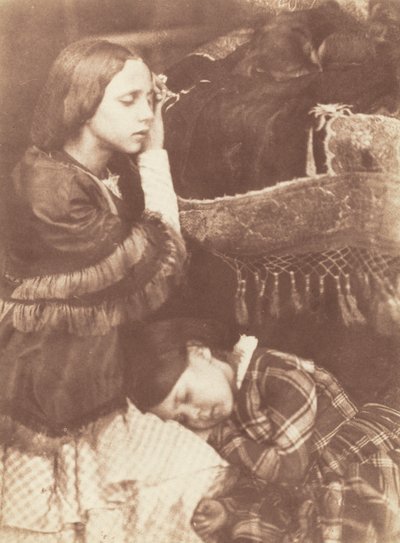Die drei Schläfer: Sophia Finlay, Harriet Farnie und Brownie von David Octavius Hill and Robert Adamson