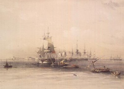 Annäherung an Alexandria, aus "Ägypten und Nubien", Bd.3 von David Roberts