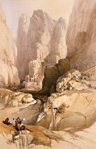 Eingang zu Petra, 10. März 1839, Tafel 98 aus Band III von 