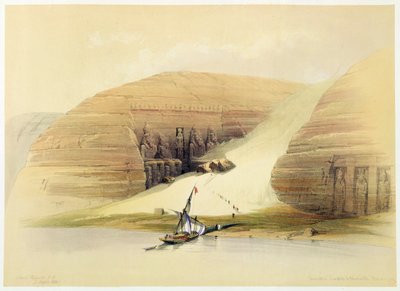 Ausgegrabener Tempel von Abu Simbel, Nubien, Ägypten, um 1845 von David Roberts