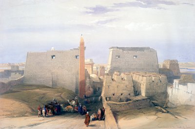 Großer Eingang zum Tempel von Luxor, 19. Jahrhundert von David Roberts