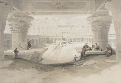 Portikus des Tempels von Edfu von David Roberts