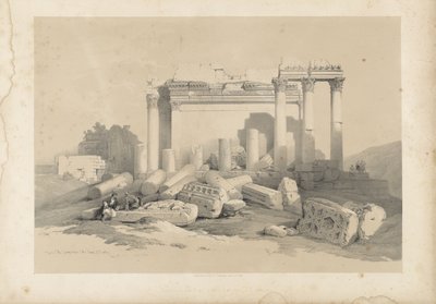 Ruinen des östlichen Portikus des Tempels von Baalbek von David Roberts