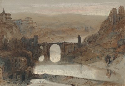 Die Brücke von Toledo, nahe Madrid, Spanien von David Roberts