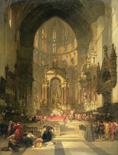 Der Hochaltar der Kirche SS. Giovanni e Paolo, Venedig von David Roberts