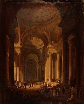 Das Innere der Kathedrale von St. Genevieve, Paris von David Roberts