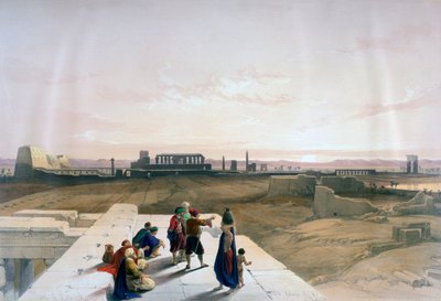 Die Ruinen von Karnak vom Westen, 19. Jahrhundert von David Roberts