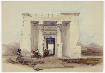 Der Tempel von Dendour, Nubien von David Roberts