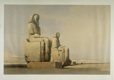 Die Memnonkolosse von Theben von David Roberts