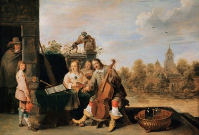 Selbstporträt mit Familie, ca. 1645 von David Teniers the Younger