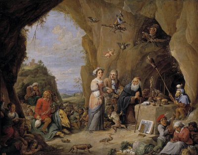 Die Versuchung des Heiligen Antonius, Mitte des 17. Jahrhunderts von David Teniers the Younger