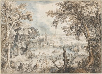 Landschaft mit Hasenjagd von David Vinckboons
