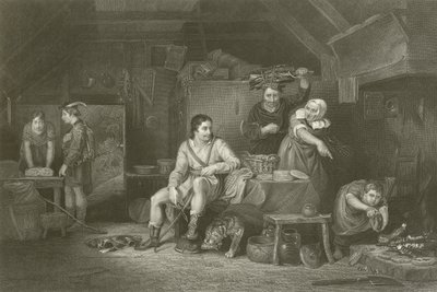 Alfred in der Hütte des Hirten von David Wilkie